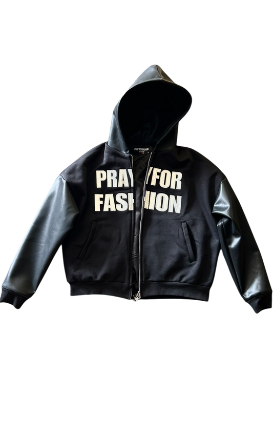 LEATHER HOODIE